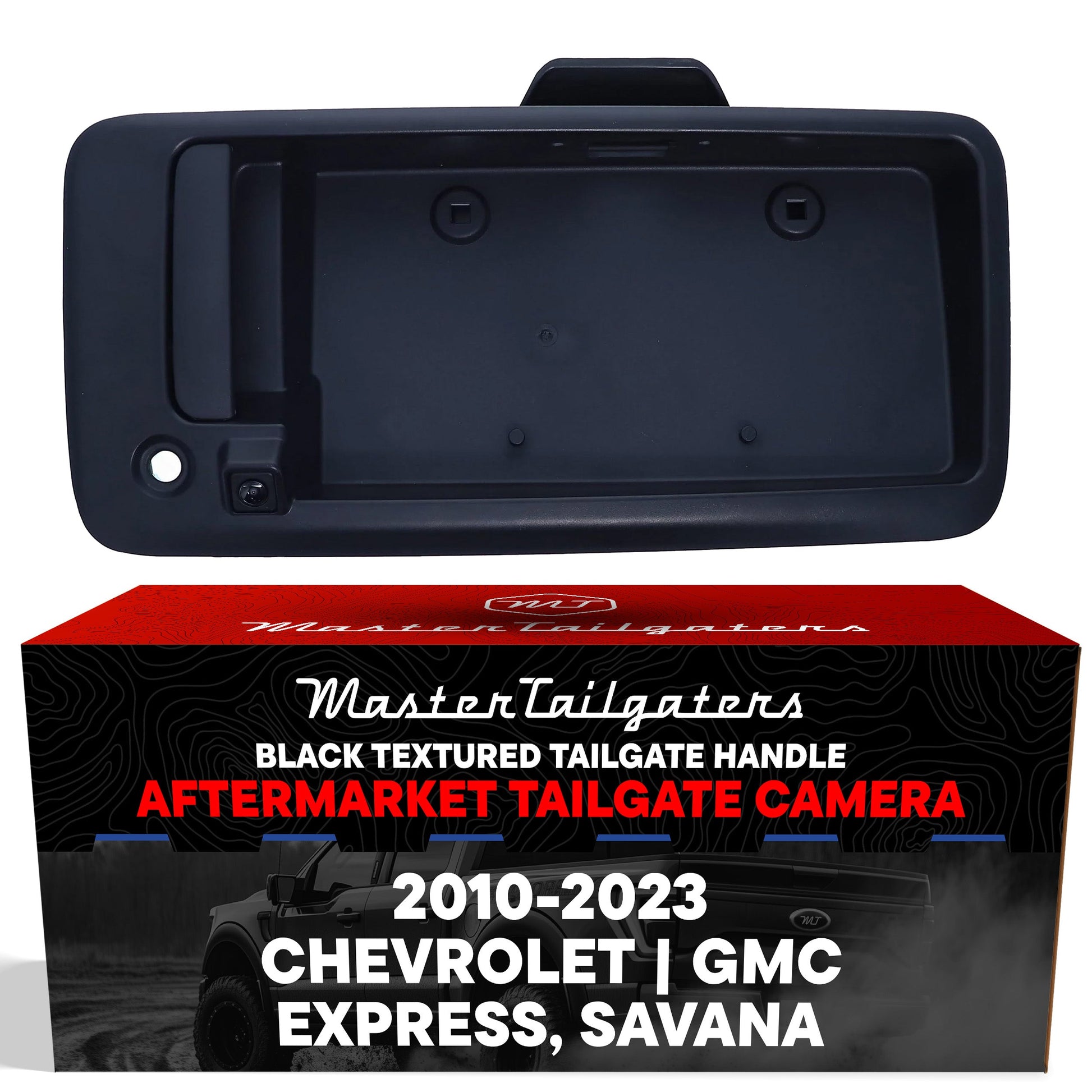 Master Tailgaters tailgate handle with backup camera for Chevrolet Express / GMC Savana, black on Tampa Home & Garden Store