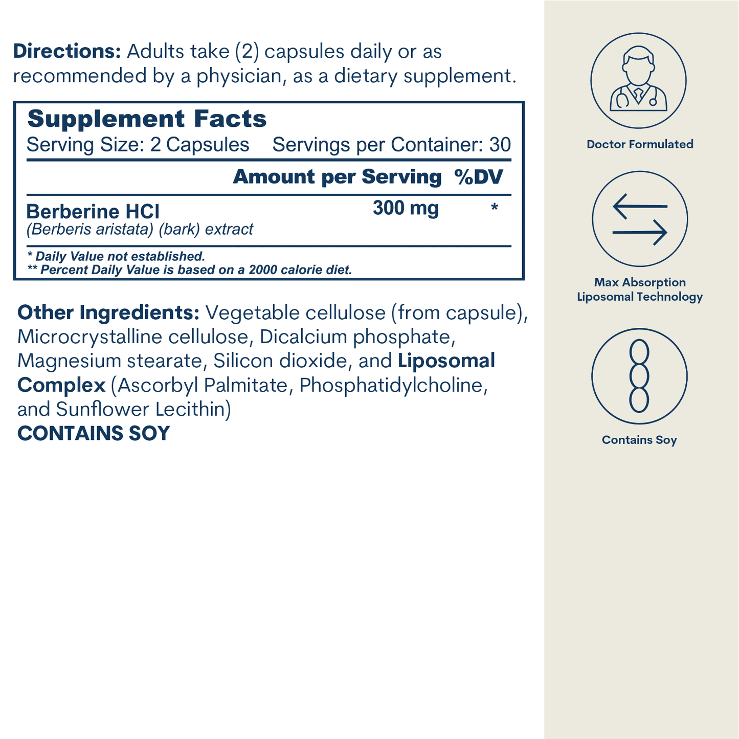 Liposomal Berberine Capsules for Metabolic Health