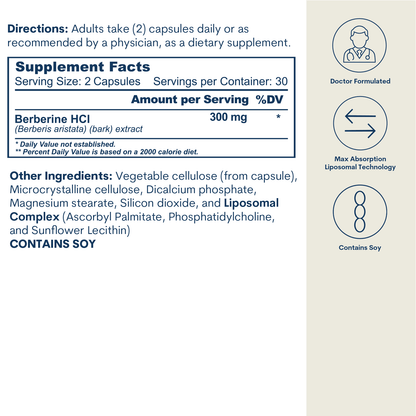 Liposomal Berberine Capsules for Metabolic Health