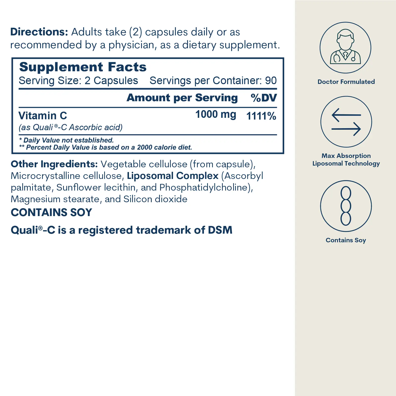 Core Med Science Liposomal Vitamin C capsules 180-count, 90 servings, 1000 mg per serving on Tampa Home & Garden Store