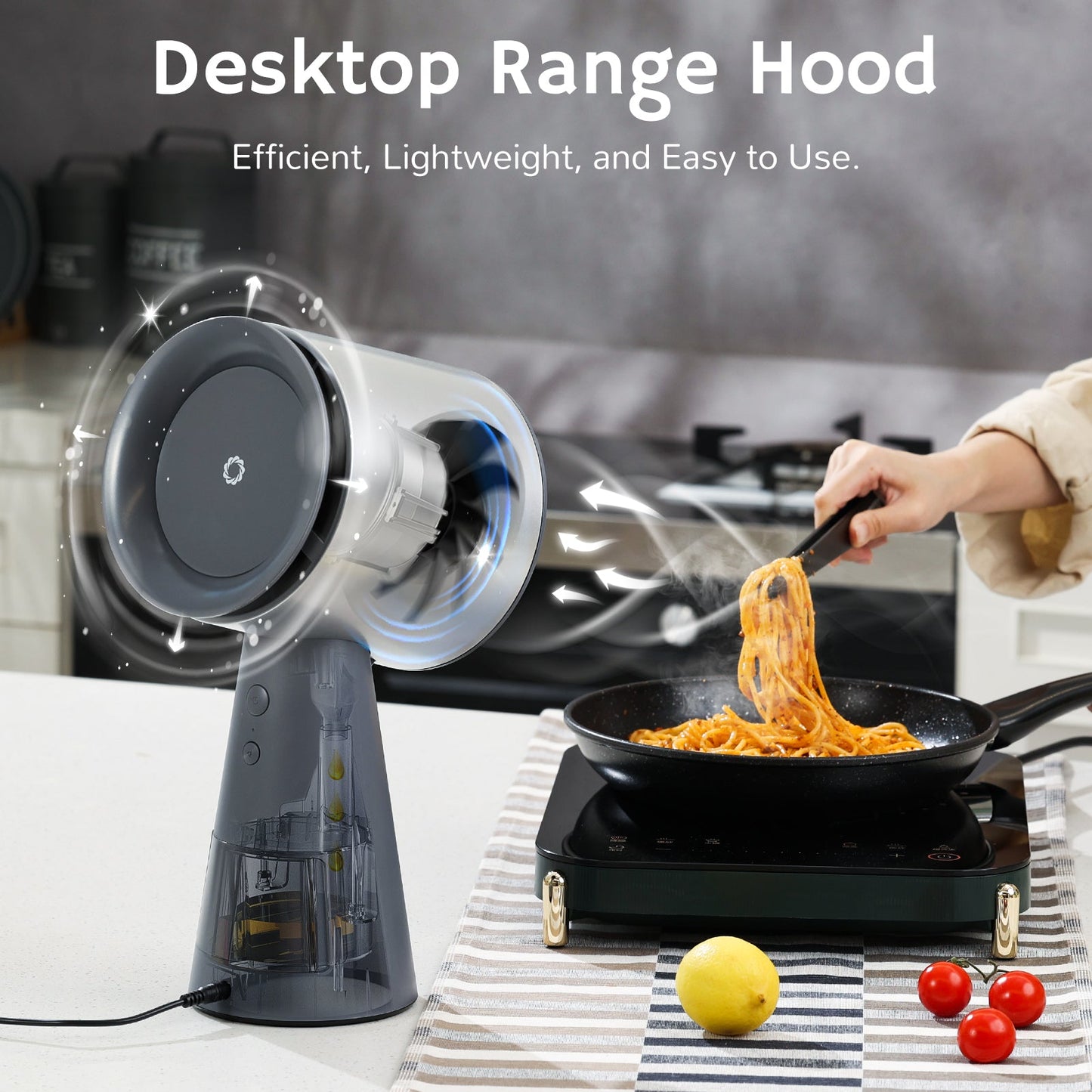 RH180 Portable Desktop Range Hood, Wired Powered Option - European version