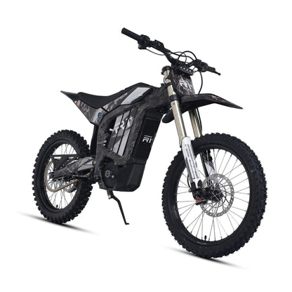 R1+ electric bicycle by EUNORAU US with camo frame and front suspension, knobby tires on Tampa Home & Garden Store