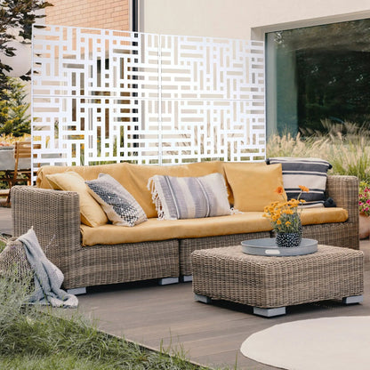 Decorative Freestanding Metal Privacy Screen