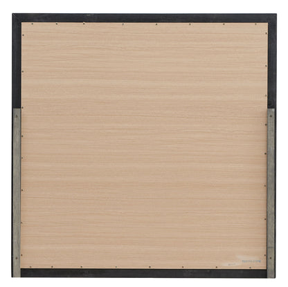 Traditional wall mirror with wood veneer frame and black border, back view with screws on Tampa Home & Garden Store