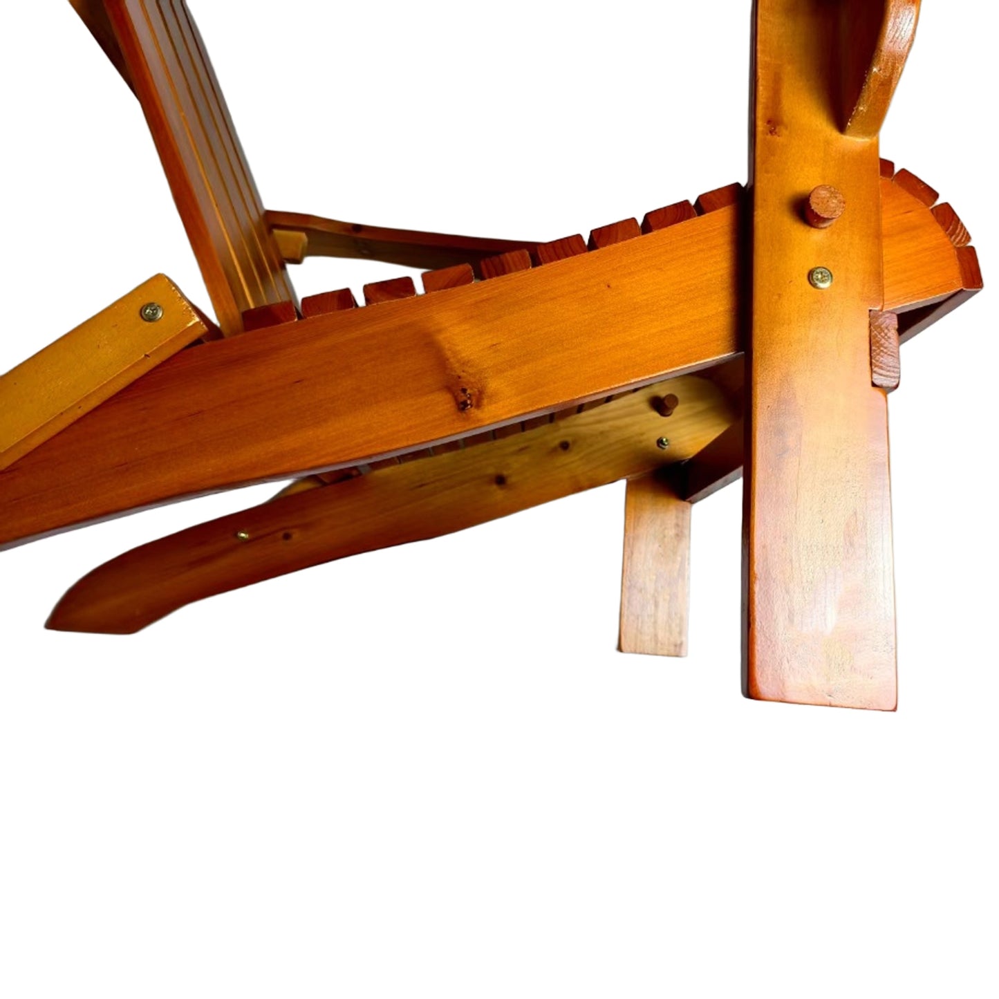 Foldable solid wood Adirondack chair by HouseOfZazla in oak finish for outdoor furniture on Tampa Home & Garden Store