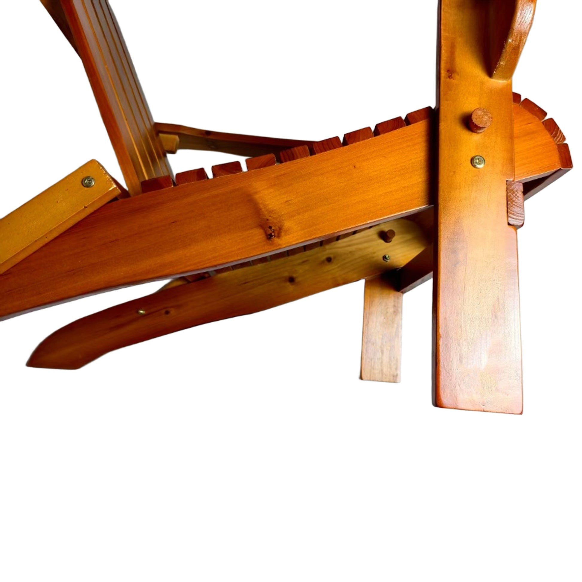 Foldable solid wood Adirondack chair by HouseOfZazla in oak finish for outdoor furniture on Tampa Home & Garden Store