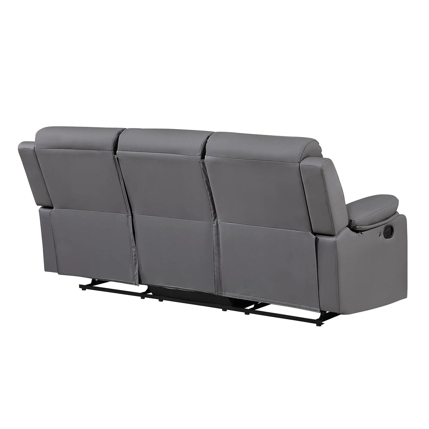 Blanche reclining sofa by Unique Piece Furniture in charcoal gray leather with LED lights on Tampa Home & Garden Store