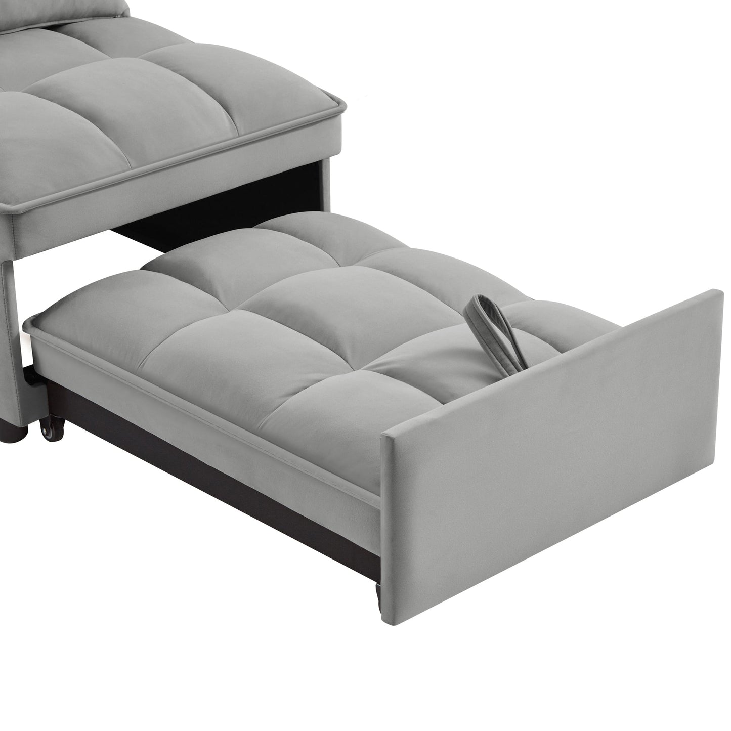 4 in 1 Multi-Function Single Sofa Bed with Storage Pockets Gray by HouseOfZazla on Tampa Home & Garden Store