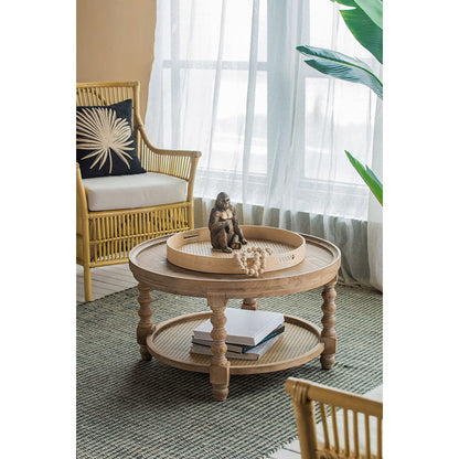 Round Two Tier Side Table and End Table Set