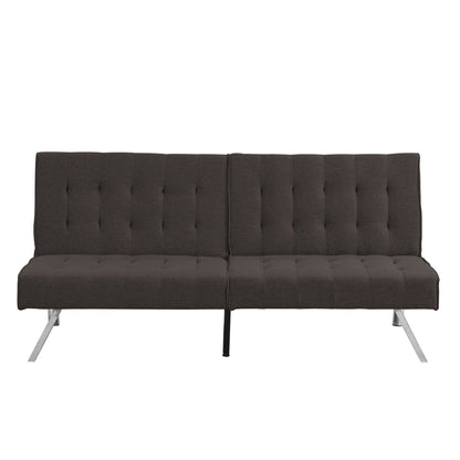 Modern Sofa Bed With Wood Frame and Steel Legs