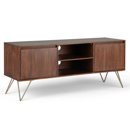 Hunter TV Media Stand In Umber Brown Stain