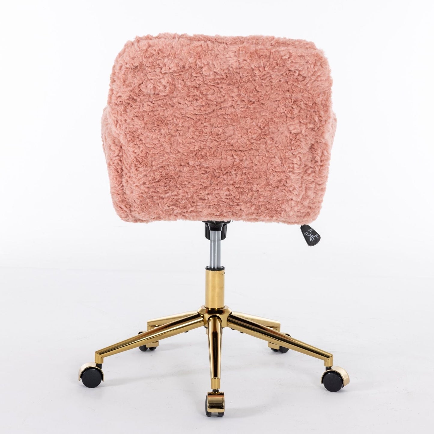 Office Chair with Rabbit Hair and Metal Base
