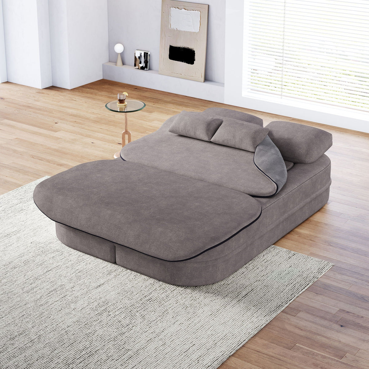 Foldable Sofa Bed with a Multi Functional Blanket
