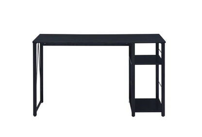 Vadna writing desk black wood with right-side shelf by Unique Piece Furniture on Tampa Home & Garden Store