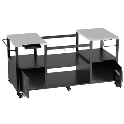 Stainless Steel Outdoor Grill Cart and Table