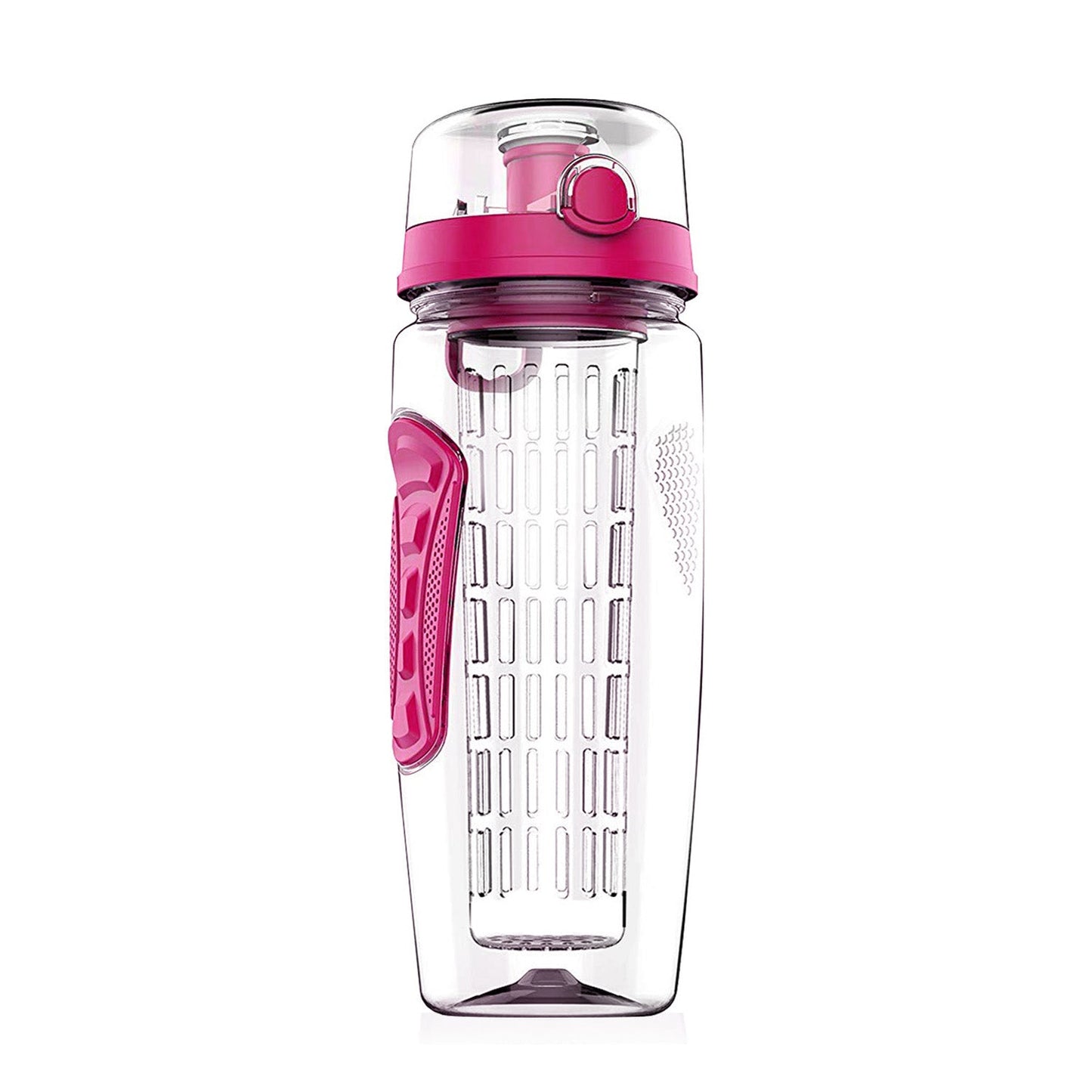 GemGear fruit infuser water bottle 32oz with pink flip-top lid and anti-slip grip on Tampa Home & Garden Store