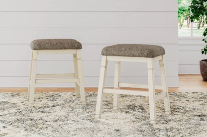 Bolanburg Upholstered Bar Stools Set Of Two Beige