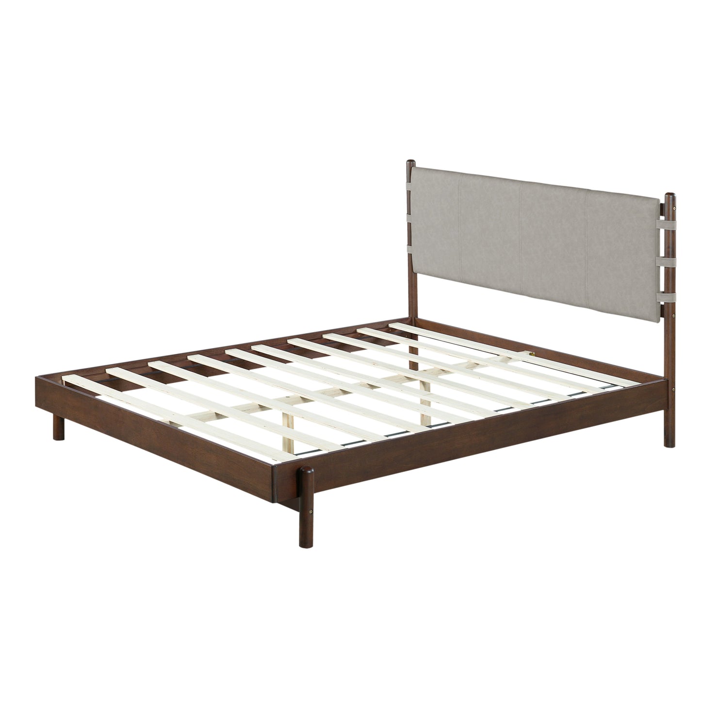 Premium Rubber Wood Platform Bed and Slats