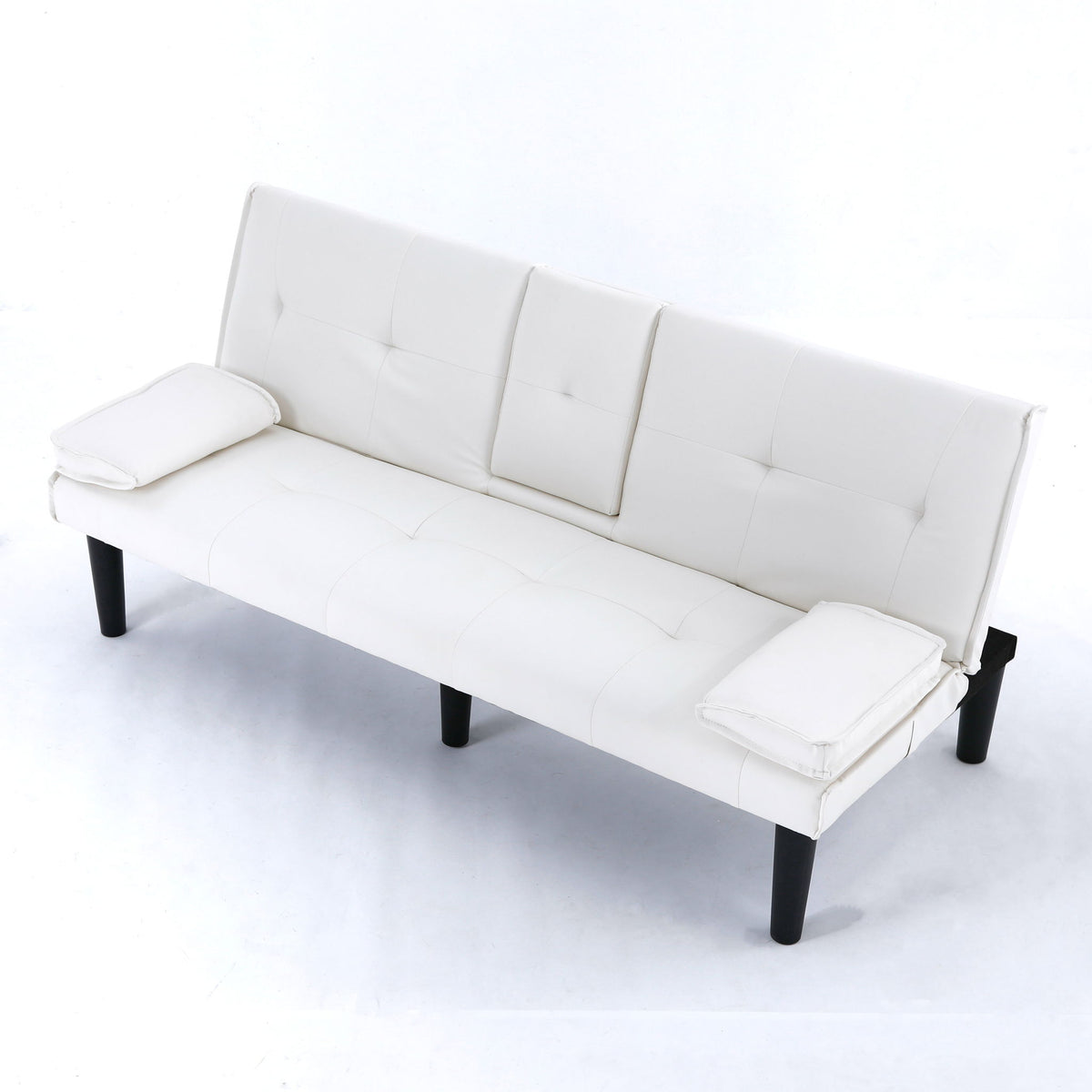 Compact Foldable Sofa Bed and Cup Holder
