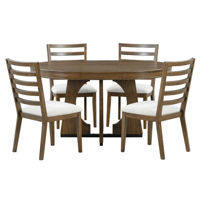 Round Dining Table Set for 4 with Chairs