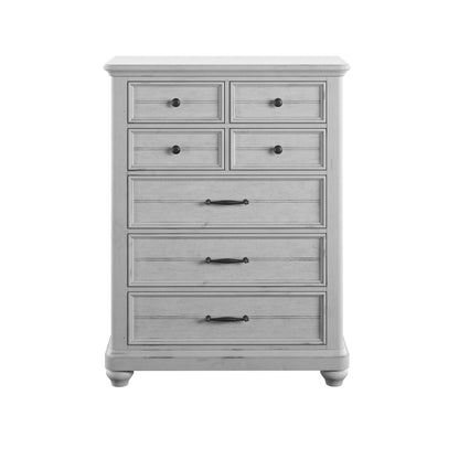 7-drawer gray dresser by HouseOfZazla with paneled fronts and dark knobs on Tampa Home & Garden Store