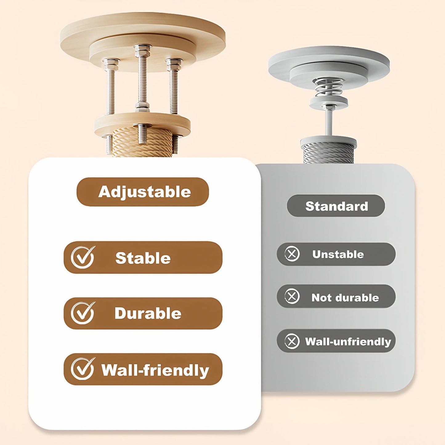 Floor to ceiling cat tree with adjustable height and condo cave bed by HouseOfZazla, wood tan finish on Tampa Home & Garden Store