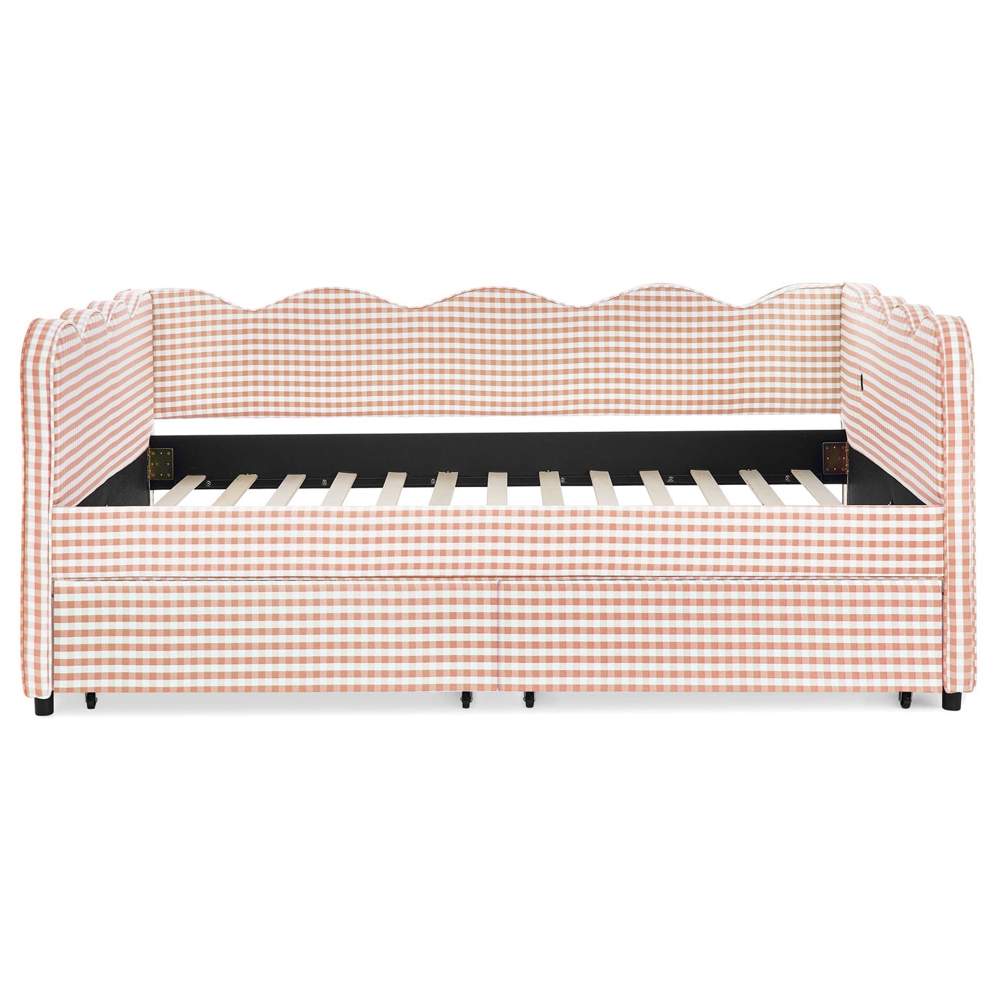 Gingham Daybed With Usb Port And The Wave Shape