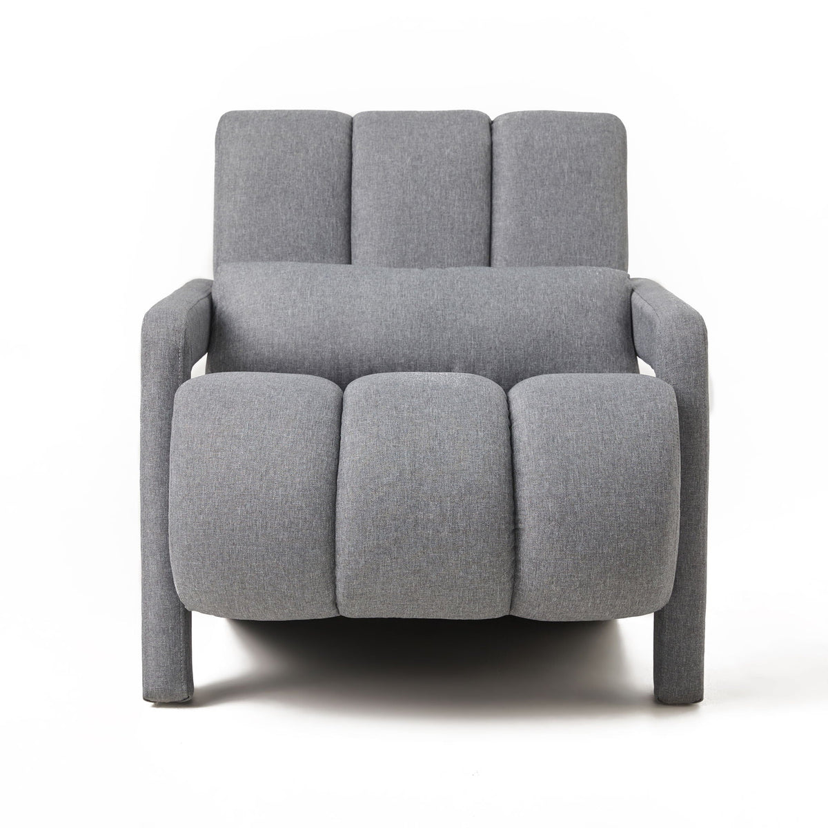 Modern Upholstered Accent Chair with Pillow in gray fabric by HouseOfZazla on Tampa Home & Garden Store