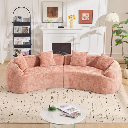 Curved Compressed Sofa for Cozy Living Rooms