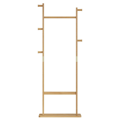 Solid Rubber Wood Hat Rack for Entryways