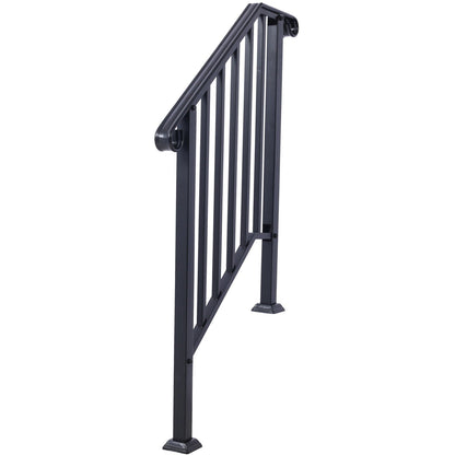 A Powder Coated Wrought Iron Handrail For Steps