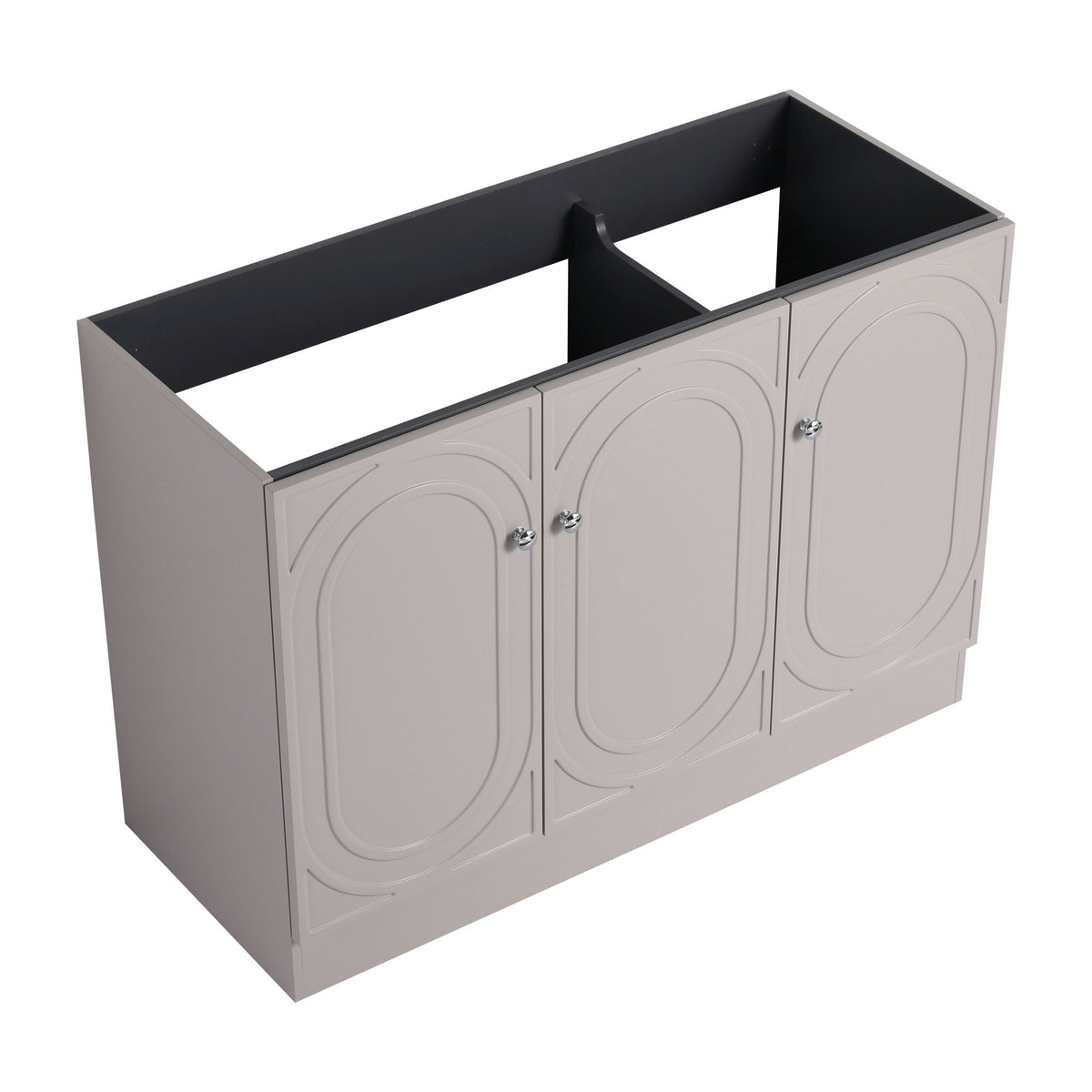 HouseOfZazla freestanding vanity with soft-close doors, gray cabinet, panel fronts on Tampa Home & Garden Store