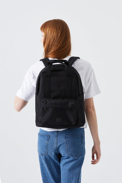 Capsule Backpack Black with Laptop Sleeve Lefrik USA, back view on Tampa Home & Garden Store