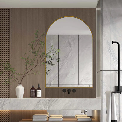 Arched Recessed Medicine Cabinet with Mirror