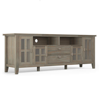 Artisan Tv Media Stand Glass Doors and Drawers