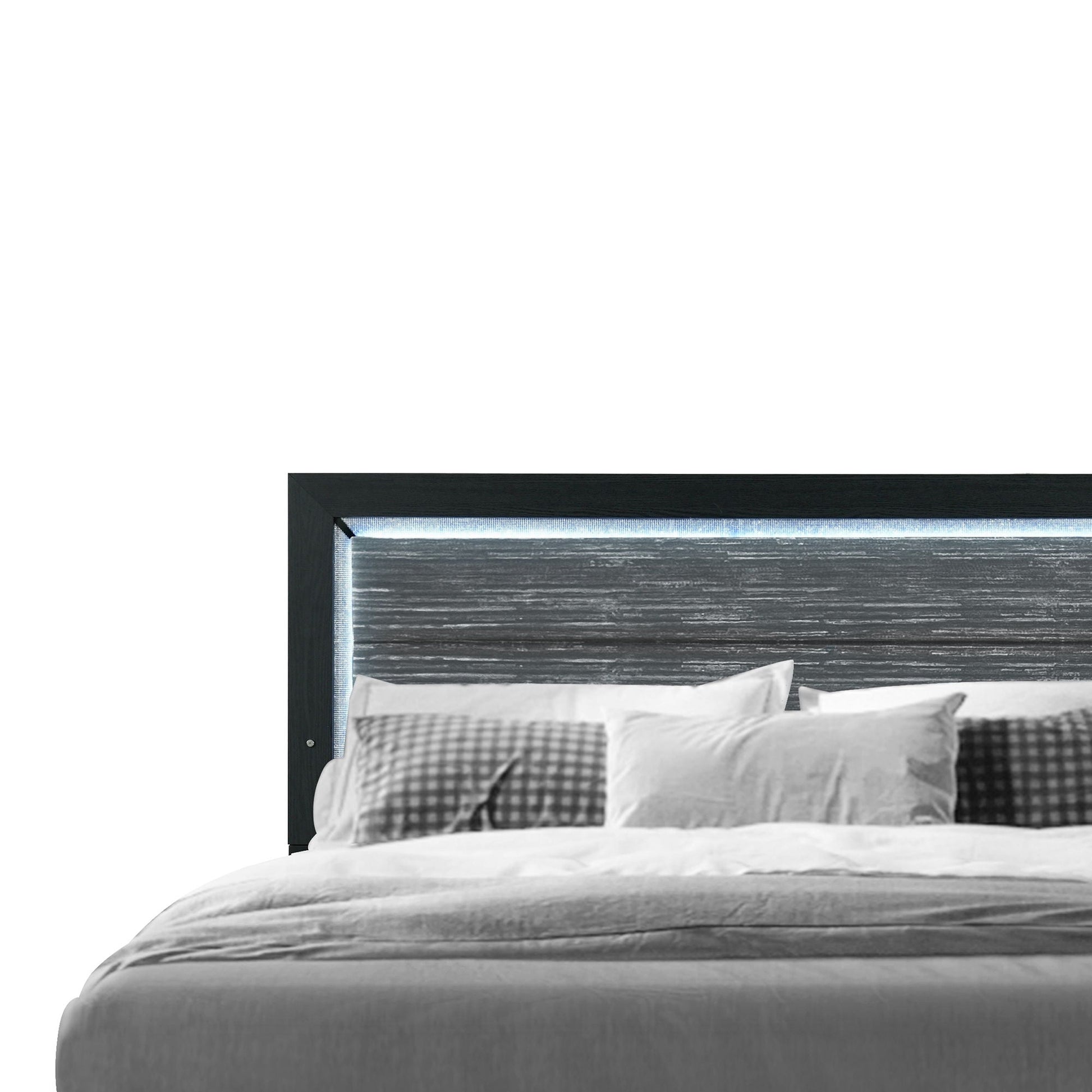 Carlos Modern Design Bed With LED, dark wood platform bed by HouseOfZazla on Tampa Home & Garden Store