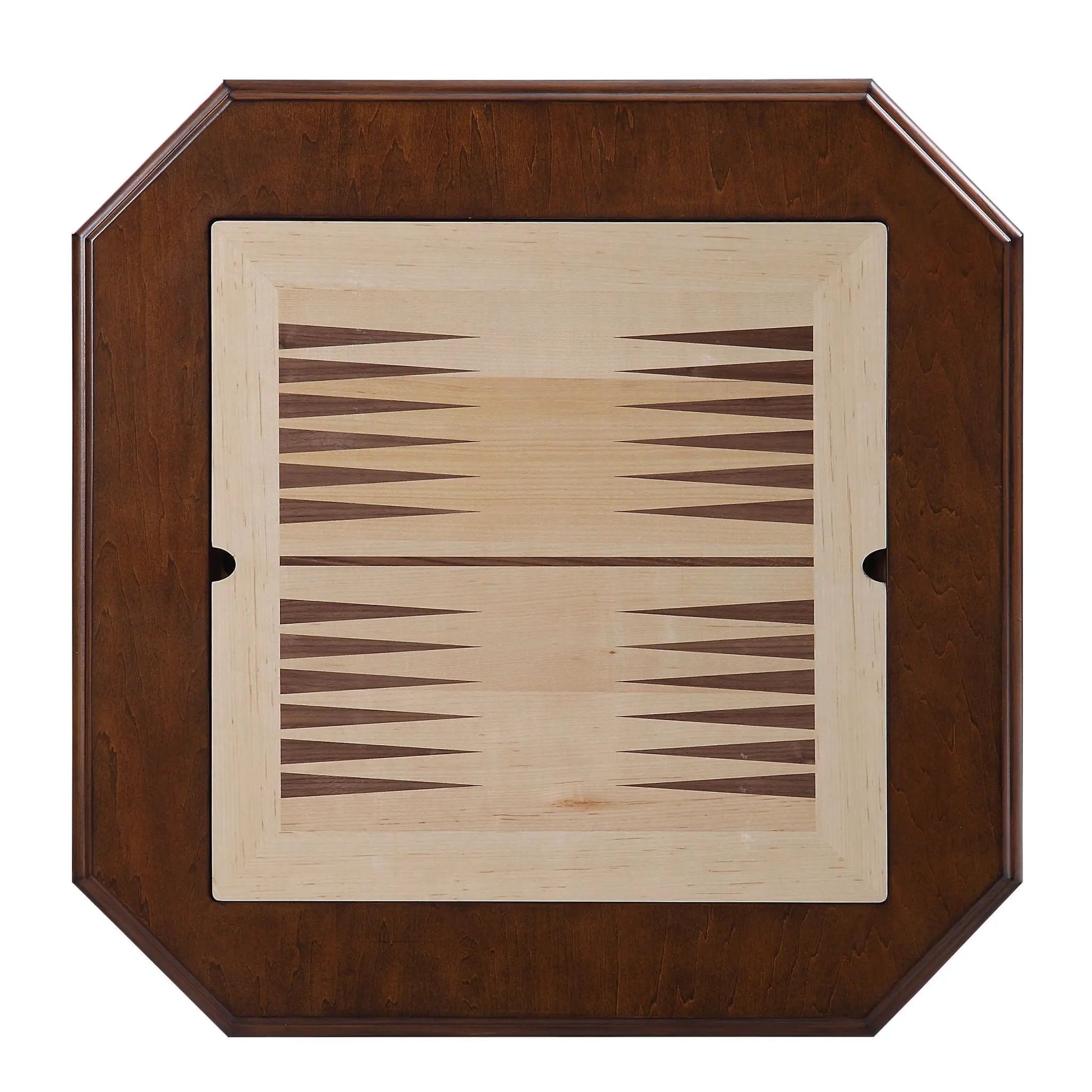 Bishop reversible chess table in cherry wood with light wood playing surface and game tray on Tampa Home & Garden Store