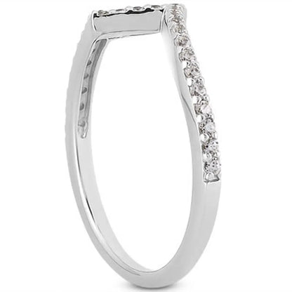 14k white gold fancy zigzag pave diamond wedding ring band by Bids.com on Tampa Home & Garden Store