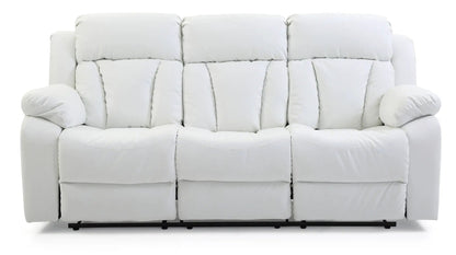 Reclining sofa white upholstery with plush cushions on Tampa Home & Garden Store