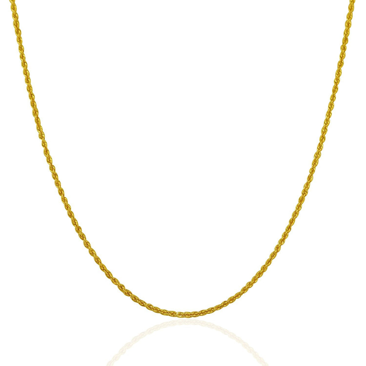14k Yellow Gold Solid Rope Chain 1.25mm necklace by Bids.com on Tampa Home & Garden Store