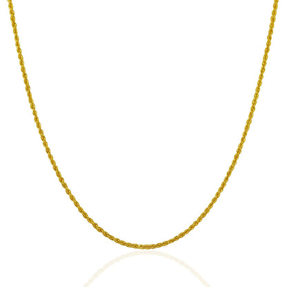 14k Yellow Gold Solid Rope Chain 1.25mm necklace by Bids.com on Tampa Home & Garden Store