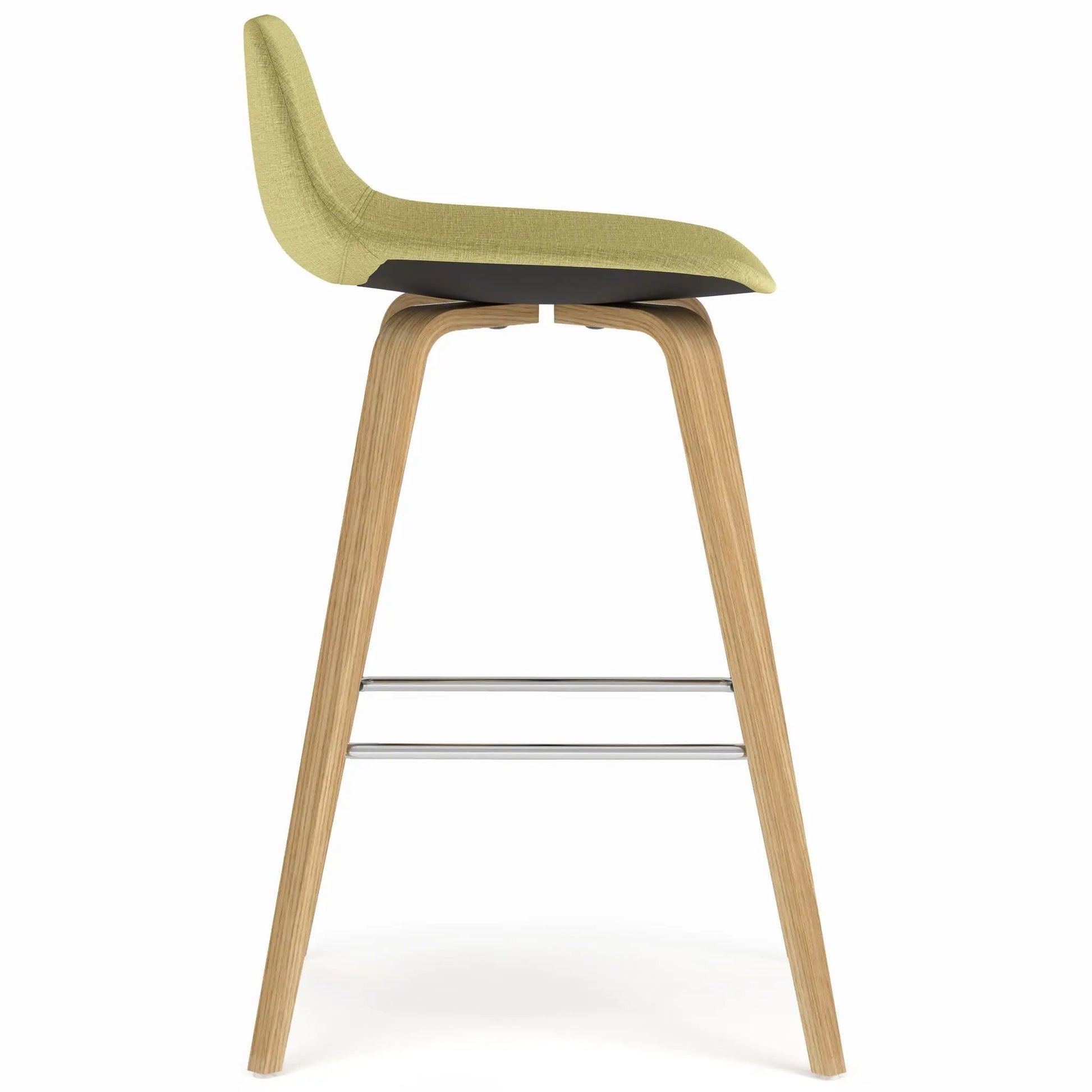 Randolph Bentwood upholstered counter stool with mustard fabric and wood legs set of 2 on Tampa Home & Garden Store