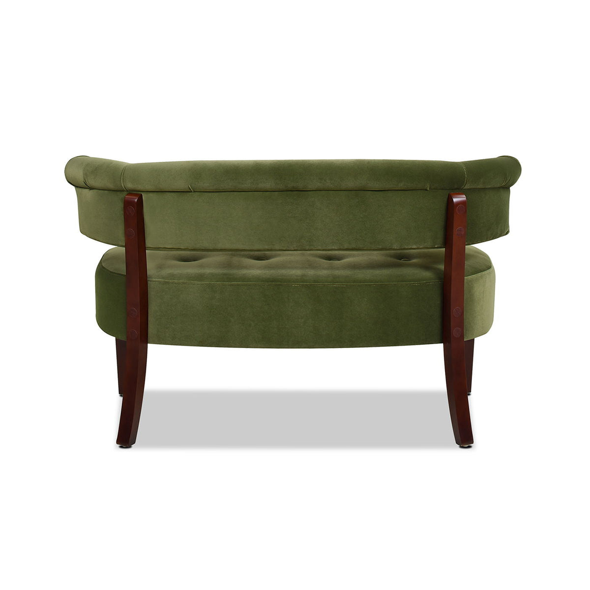 Jared versatile roll-arm tufted bench settee in green velvet by HouseOfZazla on Tampa Home & Garden Store
