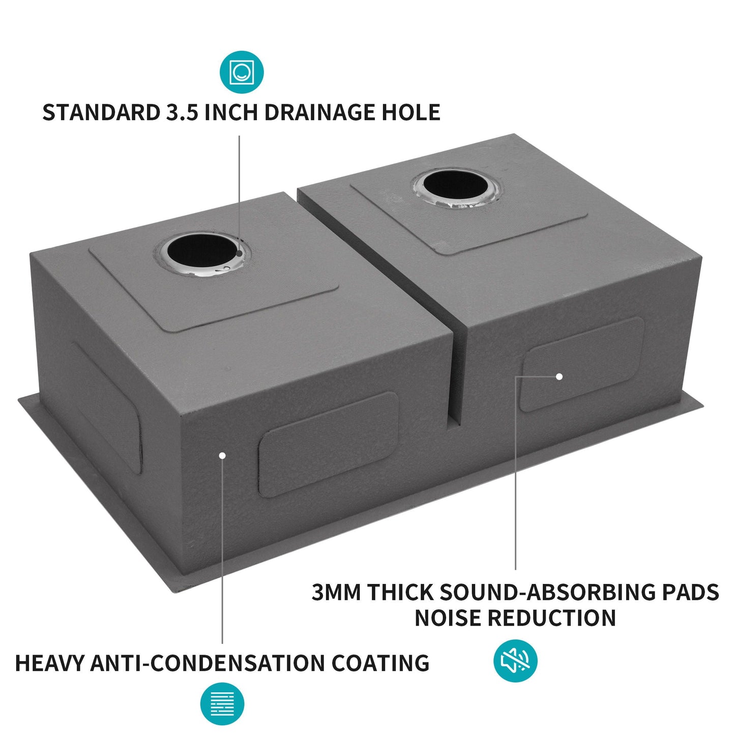 Modern Double Bowl Undermount Sink And Steel