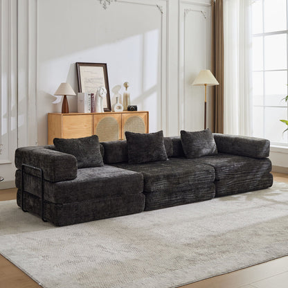 Convertible Floor Sofa Bed HouseOfZazla dark charcoal modular futon sofa on Tampa Home & Garden Store