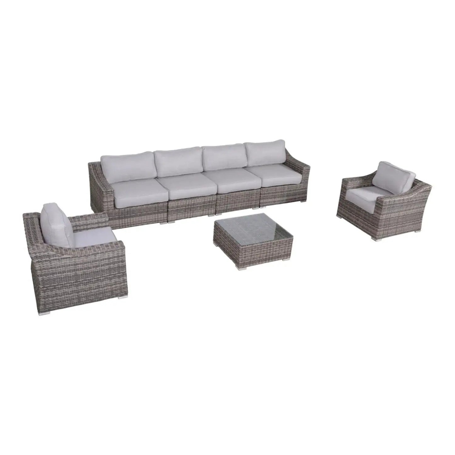 Outdoor Wicker Conversation Set With Cushions