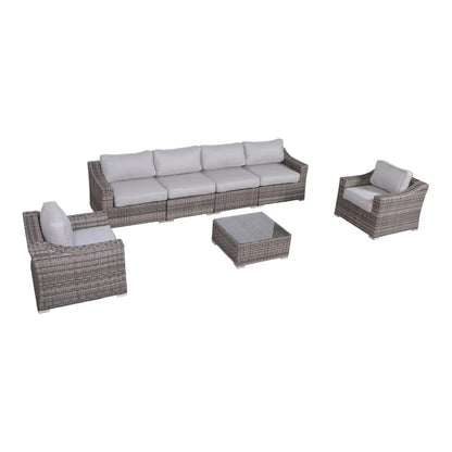 Outdoor Wicker Conversation Set With Cushions