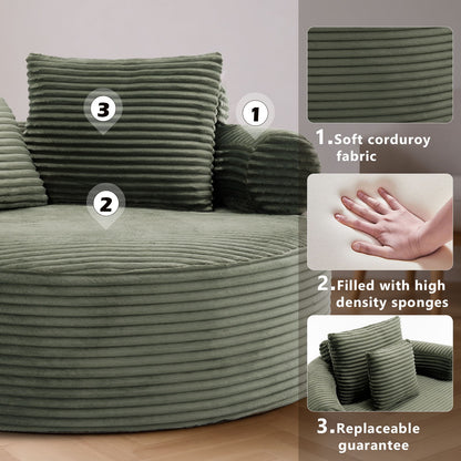 Round Sofa Bed and Pillows for the Living Room