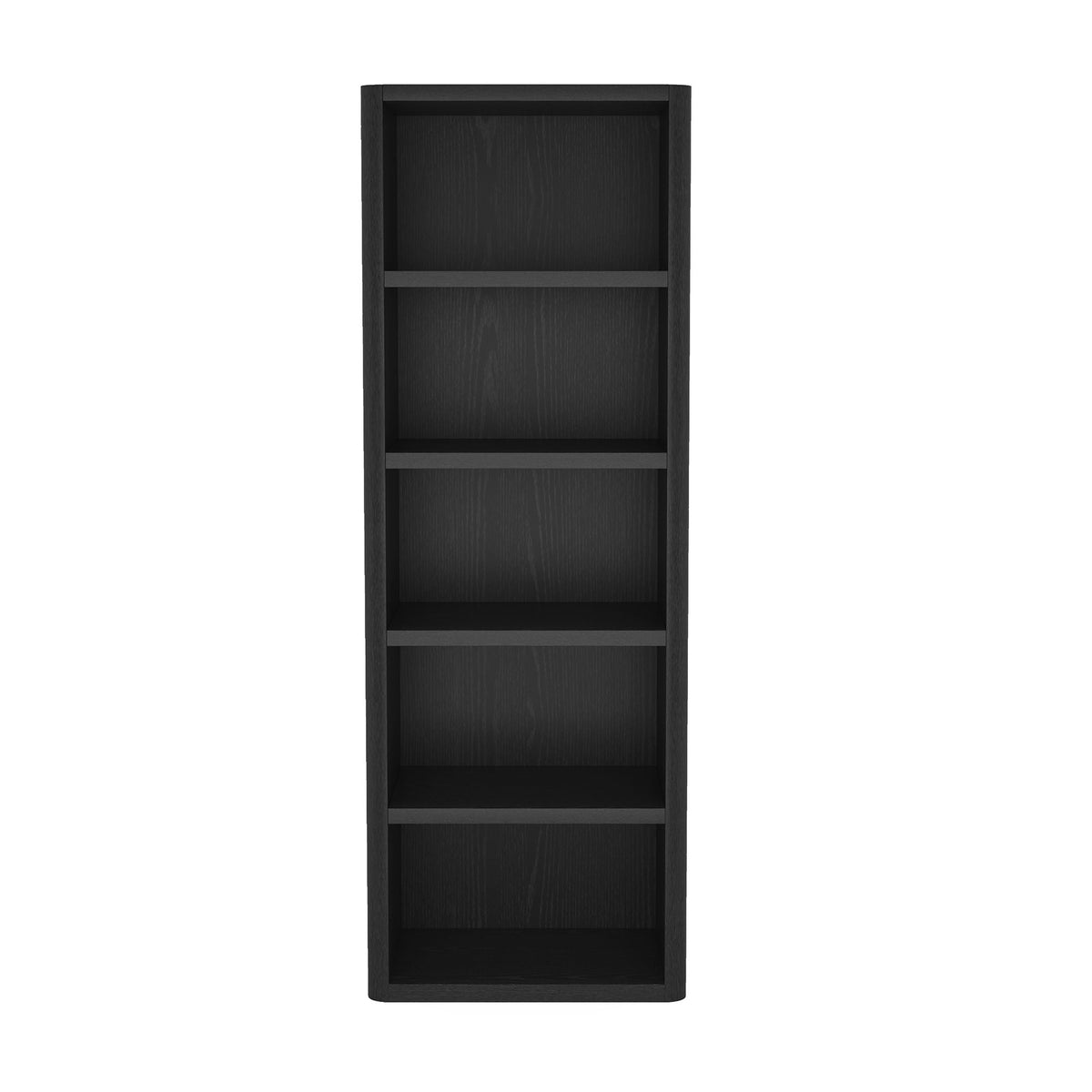 Open bookcase with adjustable shelves, black finish, 79in tall, HouseOfZazla on Tampa Home & Garden Store