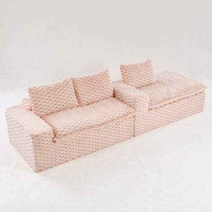 Modular Convertible Sofa and Twin Chaise Lounge